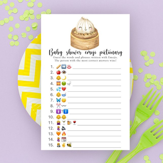 Little Dumpling baby shower Emoji Pictionary game (Creator Uploaded)