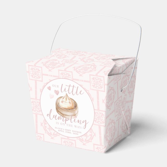 Little Dumpling Baby Shower Favor Box - Kawaii (Front Side)