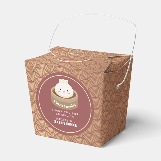 Little Dumpling Baby Shower Favor Boxes (Front Side)