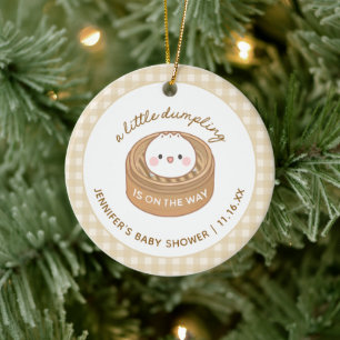 Little Dumpling Baby Shower Favors Ornament