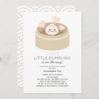 Little Dumpling Baby Shower Invitation by rikkas at Zazzle