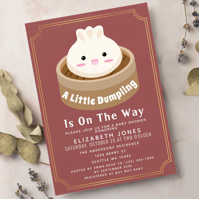 Little Dumpling Baby Shower Invitation



