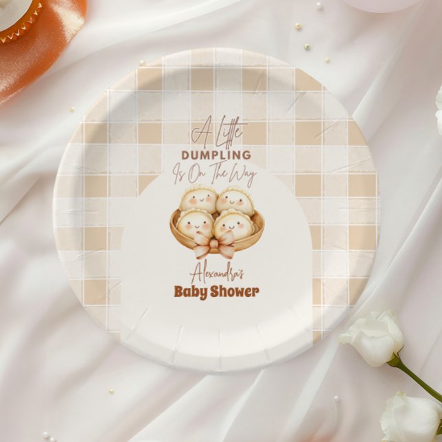 Little Dumpling Baby Shower Paper Plates (Creator Uploaded)