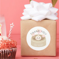 Little Dumpling Baby Shower Thank You Classic Round Sticker