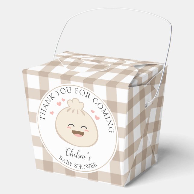 Little Dumpling Baby Shower Thank You For Coming Favor Boxes (Front)