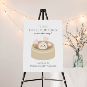 Little Dumpling Baby Shower Welcome Foam Board