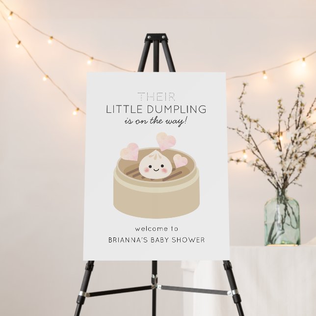 Little Dumpling Baby Shower Welcome Foam Board (In Situ (Stand))
