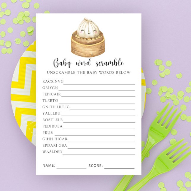 Little dumpling Baby Word Scramble Game (Creator Uploaded)