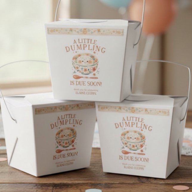 Little Dumpling Bao Bun Baby Shower Favor Boxes (Creator Uploaded)