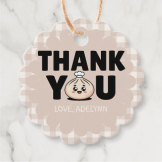 Little Dumpling Bao Dim Sum Thank You Favors Favor Tags