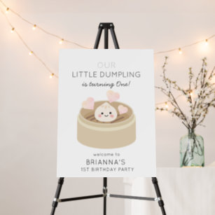 Little Dumpling Birthday Welcome Foam Board
