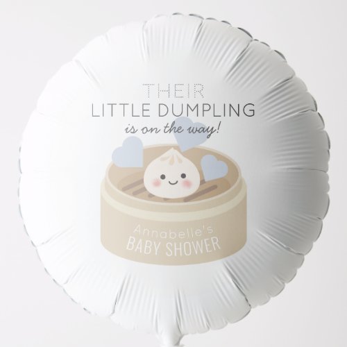 Little Dumpling Blue Baby Shower Balloon