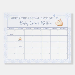 Little Dumpling Blue Baby Shower Guess the Due Dat Foam Board