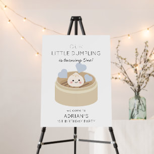 Little Dumpling Boy Birthday Welcome Foam Board