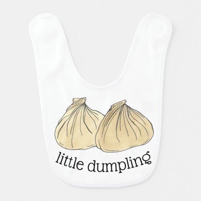 LITTLE DUMPLING Chinese Food Shumai Dim Sum Baby Bib (Front)