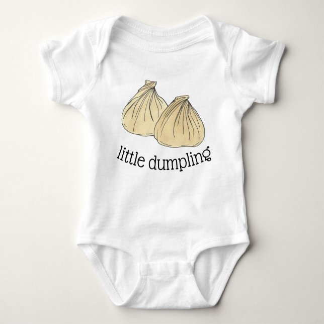 LITTLE DUMPLING Chinese Food Shumai Dim Sum Baby Bodysuit (Front)