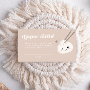Little Dumpling Dim Sum Baby Shower Diaper Raffle Enclosure Card