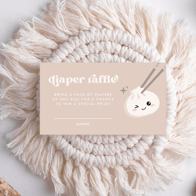 Little Dumpling Dim Sum Baby Shower Diaper Raffle Enclosure Card (Creator Uploaded)