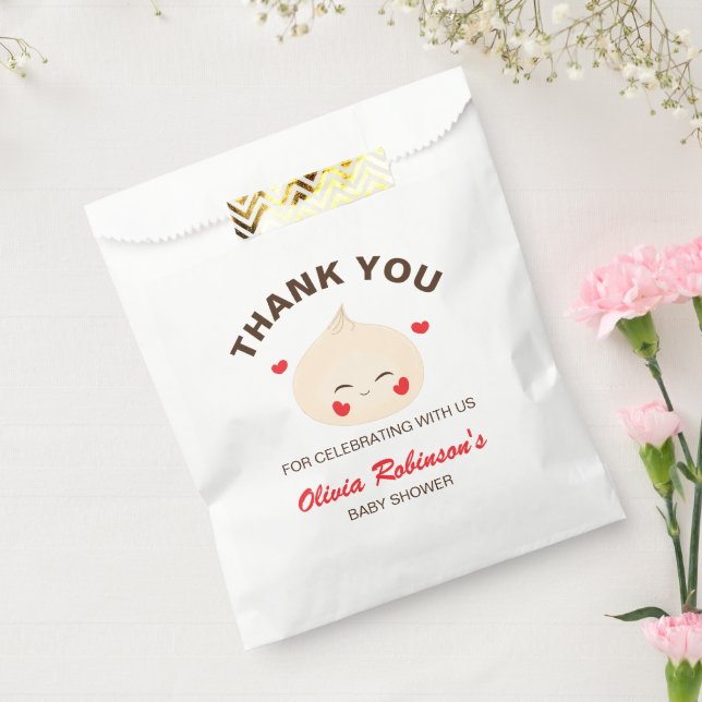 Little Dumpling Dim Sum Baby Shower  Favor Bag (Sealed)