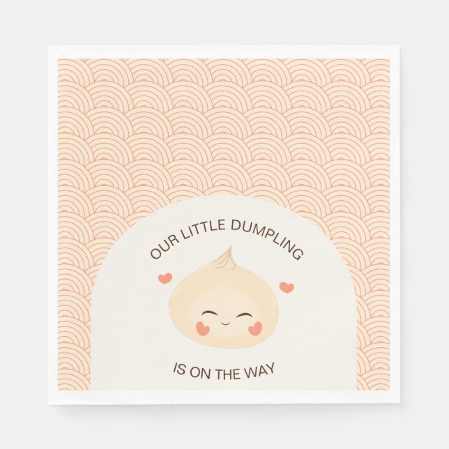 Little Dumpling Dim Sum Baby Shower Napkins (Front)