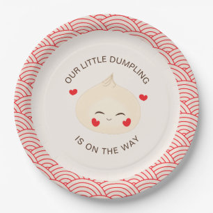 Little Dumpling Dim Sum Baby Shower Paper Plates