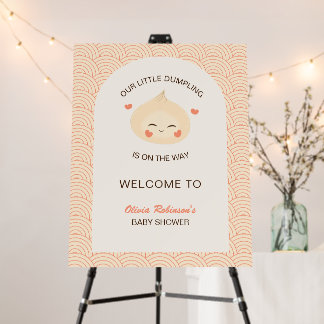 Little Dumpling Dim Sum Baby Shower Welcome Sign
