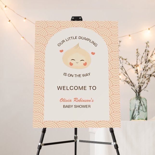 Little Dumpling Dim Sum Baby Shower Welcome Sign (In Situ (Stand))