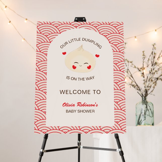 Little Dumpling Dim Sum Baby Shower Welcome Sign (In Situ (Stand))