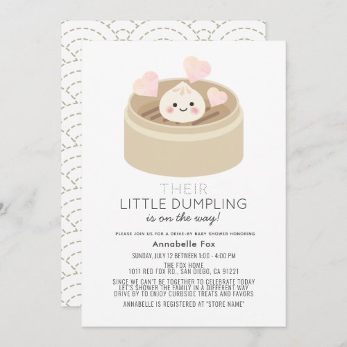 Little Dumpling Drive_by Baby Shower Invitation