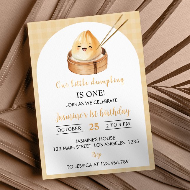 Little Dumpling First Birthday Party Invitation (Creator Uploaded)