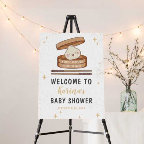 Little Dumpling Gender Neutral Baby Shower Welcome Foam Board