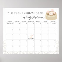 Little Dumpling Guess The Due Date Calendar Poster