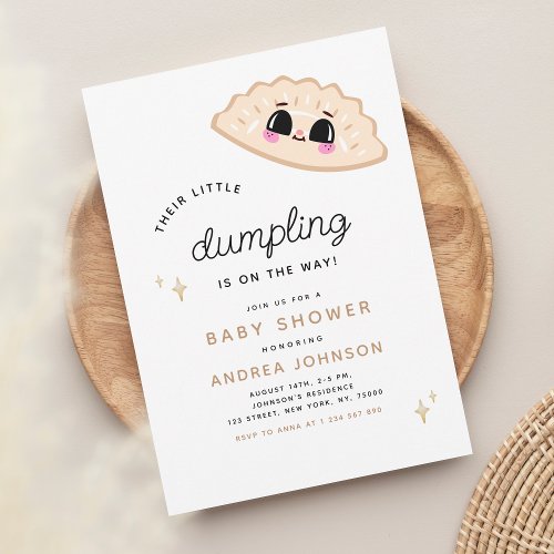 Little Dumpling Kawaii Gender Neutral Baby Shower Invitation