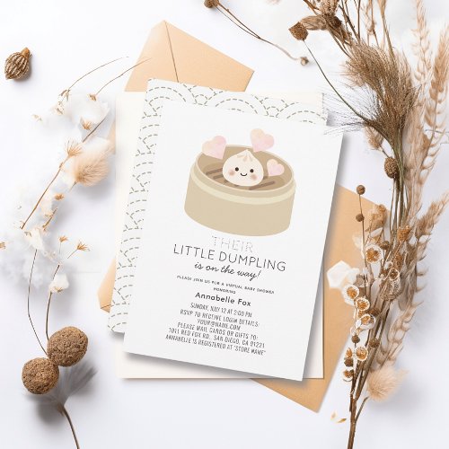 Little Dumpling Virtual Baby Shower Invitation