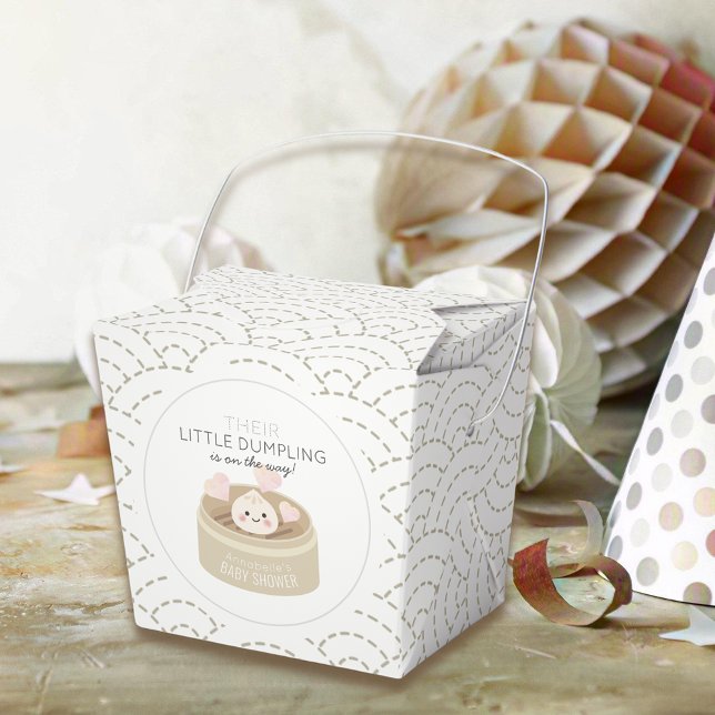 Little Dumpling White Baby Shower Favor Boxes (Creator Uploaded)