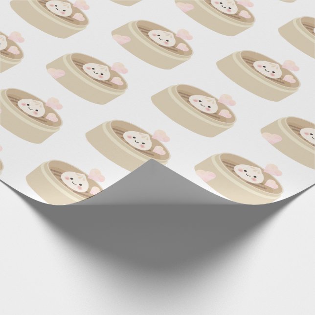 Little Dumpling White Wrapping Paper (Corner)