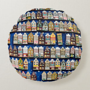 Little Dutch souvenirs and gifts - shoes windmills Round Pillow