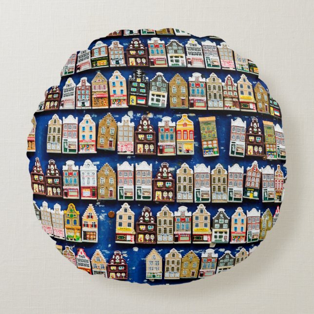 Little Dutch souvenirs and gifts - shoes windmills Round Pillow (Front)