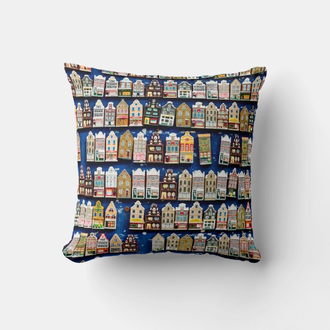 Little Dutch souvenirs and gifts - shoes windmills Throw Pillow (Front)
