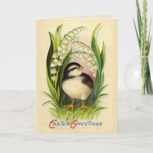 Little Easter Bird Vintage Greeting Card