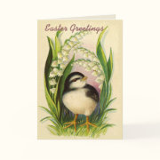 Little Easter Bird Vintage Greeting Card