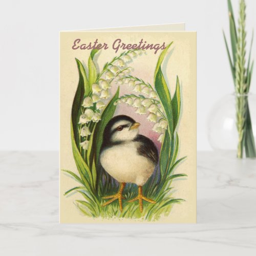 Little Easter Bird Vintage Greeting Card