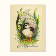 Little Easter Bird Vintage Postcard