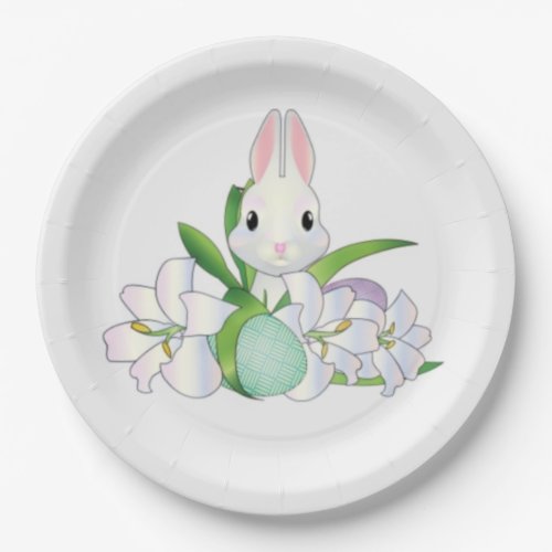 Little Easter Bunny Easter Paper Plates