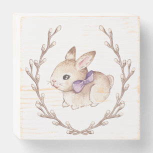 Little Easter Bunny Wood Box Wall Sign