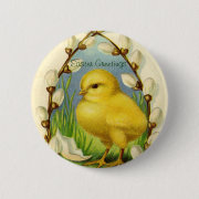 Little Easter Chick Button