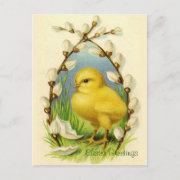 Little Easter Chick Vintage Postcard