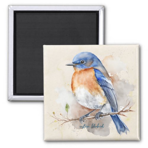Little Eastern Bluebird Watercolor Magnet