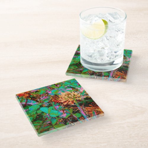 Little Eden Vibes Glass Art Glass Coaster