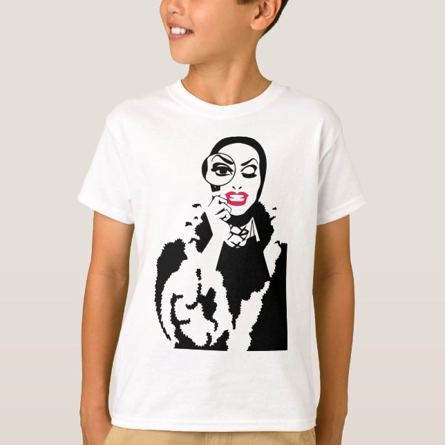 Little Edie Monsoon Drag Queen Race Graphic T-Shirt (Front)